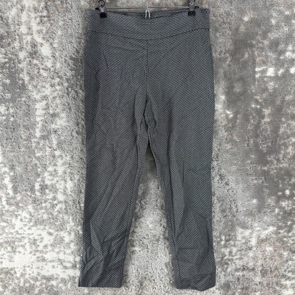 Counterparts Size 10 Geometric Casual Ankle Pull‎ On Pants Black Stretch